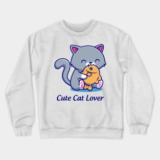 cute cat lover Crewneck Sweatshirt